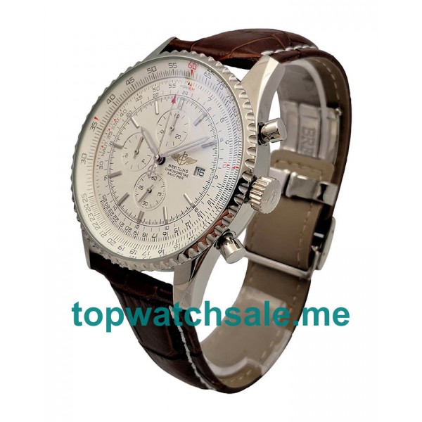 UK 46MM White Dials Breitling Navitimer World A24322 Replica Watches