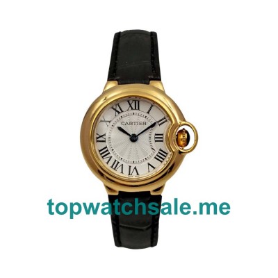 UK 28MM Silver Dials Cartier Ballon Bleu W6900156 Replica Watches