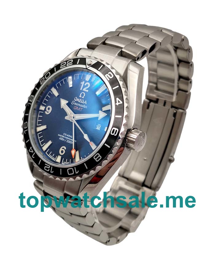 UK 43.5MM Black Dials Omega Seamaster Planet Ocean GMT 232.30.44.22.01.001 Replica Watches