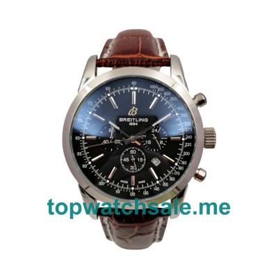 UK 46MM Black Dials Breitling Transocean Chronograph AB015212 Replica Watches