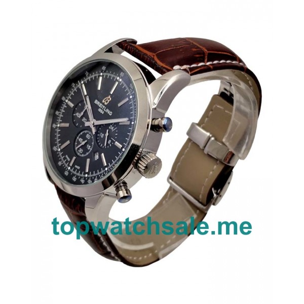 UK 46MM Black Dials Breitling Transocean Chronograph AB015212 Replica Watches