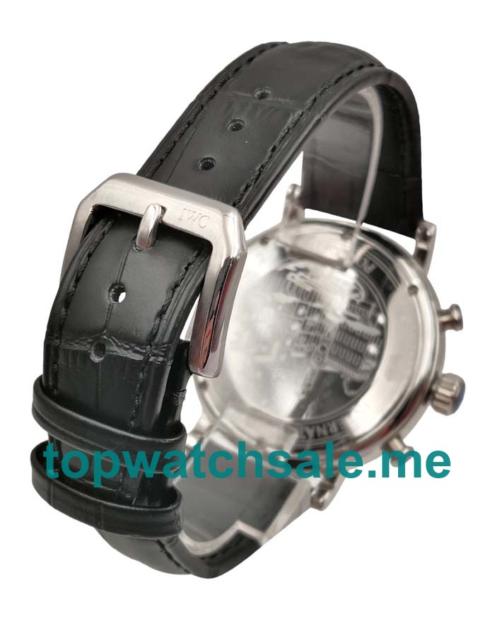 UK 44MM Black Dials IWC Portofino IW391008 Replica Watches