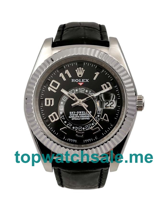 UK 42MM Black Dials Rolex Sky-Dweller 326139 Replica Watches