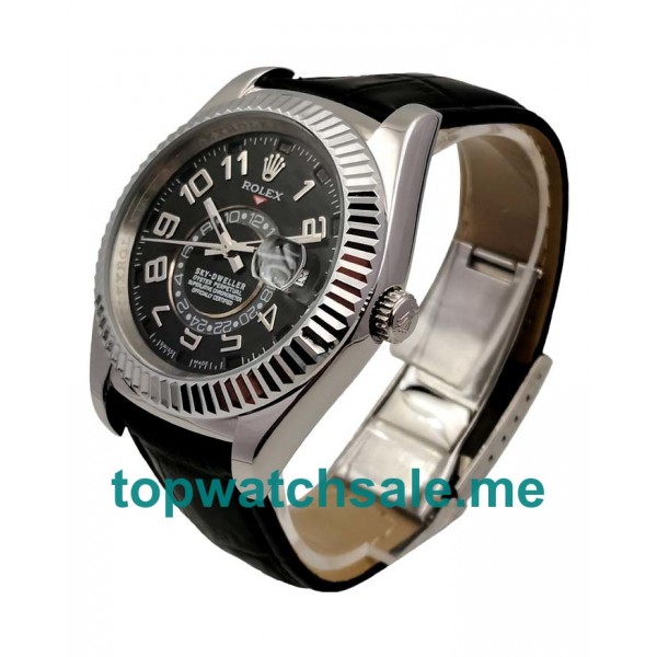 UK 42MM Black Dials Rolex Sky-Dweller 326139 Replica Watches