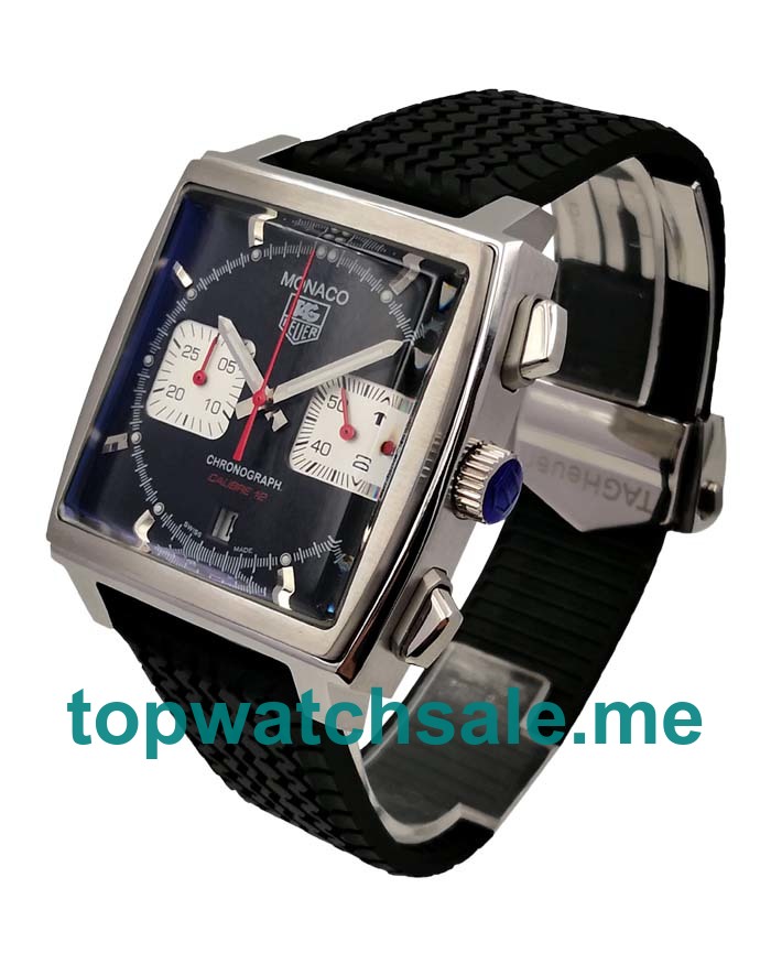 UK 43MM Black Dials TAG Heuer Monaco CAW2114.FT6021 Replica Watches