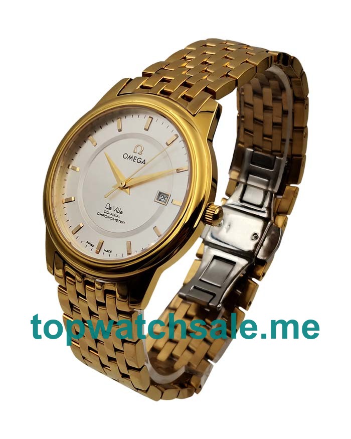 UK 36.5MM Silver Dials Omega De Ville Prestige 4174.31.00 Replica Watches