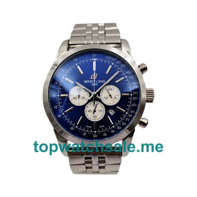 UK 45MM Blue Dials Breitling Transocean AB015212 Replica Watches