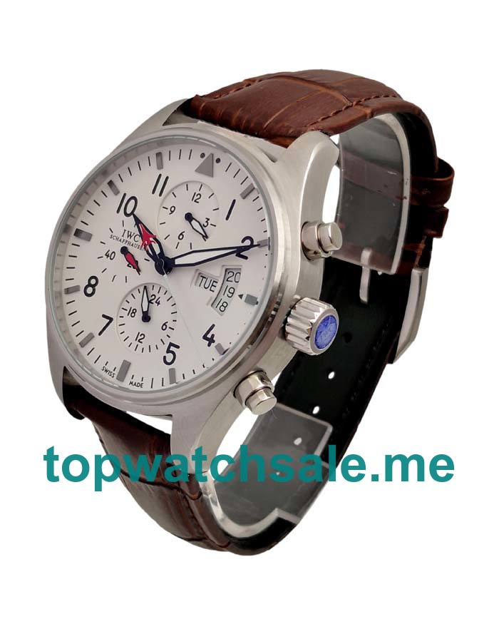 UK 43MM White Dials IWC Pilots IW377701 Replica Watches