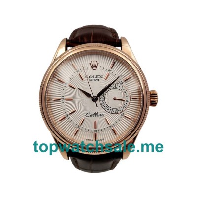 UK 39MM White Dials Rolex Cellini 50515 Replica Watches