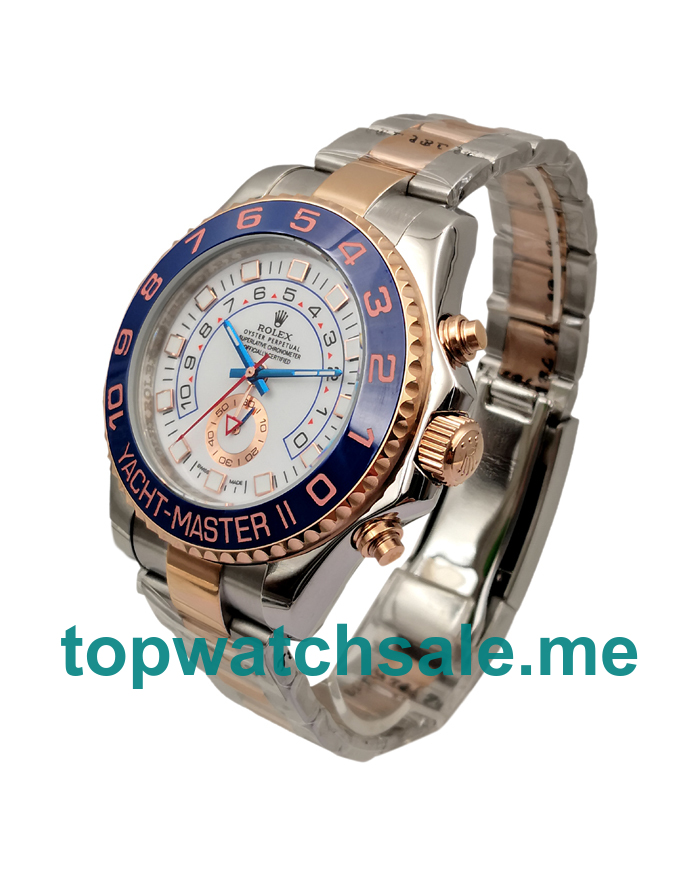 UK 44MM White Dials Replica Rolex Yacht-Master II 116681 Watches