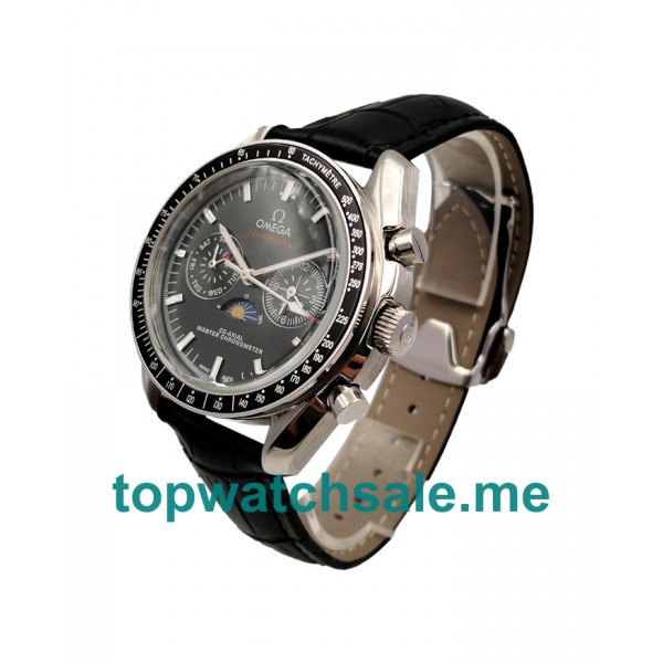 UK 40MM Black Dials Omega Speedmaster Replica Moonwatches 304.33.44.52.01.001