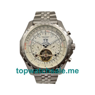 UK Best Quality Breitling Bentley Mulliner Tourbillon Fake Watches With White Dials For Sale