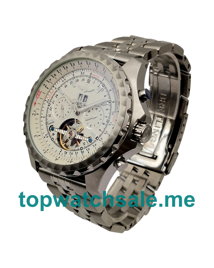 UK Best Quality Breitling Bentley Mulliner Tourbillon Fake Watches With White Dials For Sale