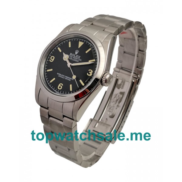 UK 36MM Black Dials Rolex Explorer 6610 Replica Watches