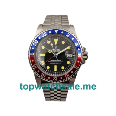 UK 40MM Black Dials Rolex GMT-Master 16750 Replica Watches