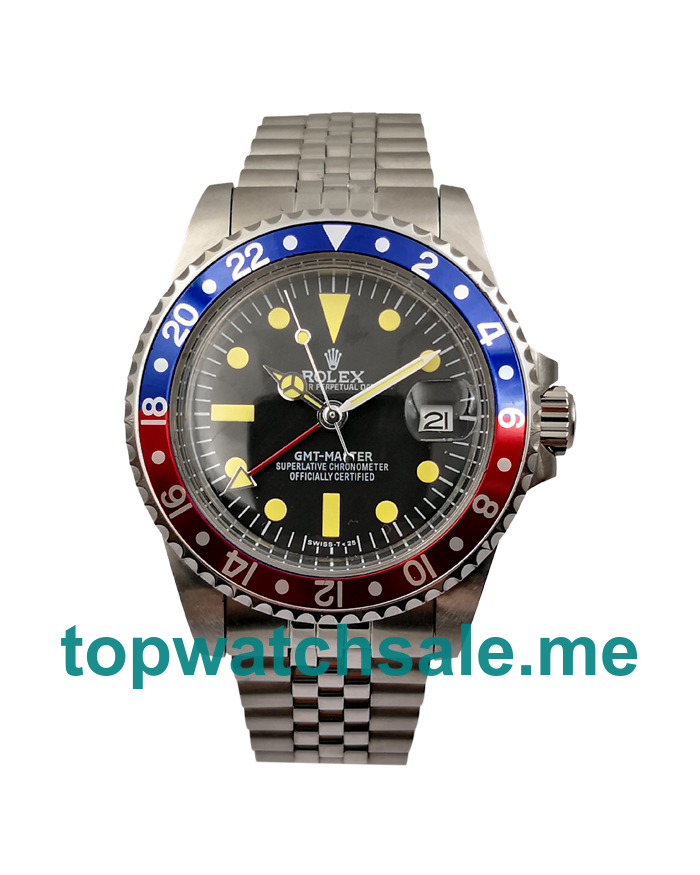 UK 40MM Black Dials Rolex GMT-Master 16750 Replica Watches