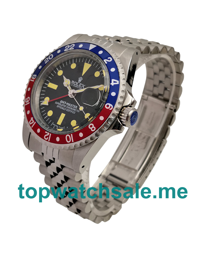 UK 40MM Black Dials Rolex GMT-Master 16750 Replica Watches
