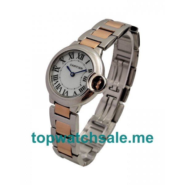 UK 26MM White Dials Cartier Ballon Bleu W6920034 Replica Watches