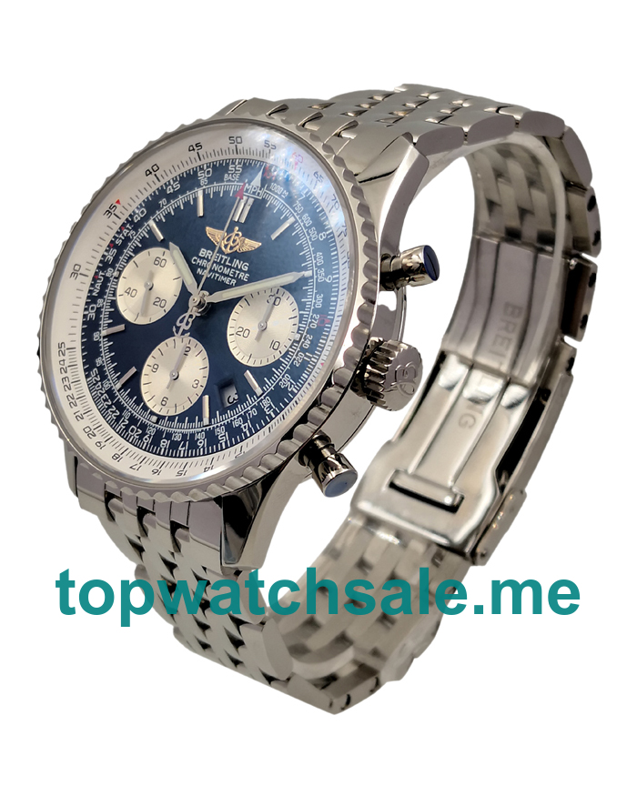 UK Best Quality Breitling Navitimer A23322 Fake Watches With Blue Dials For Men