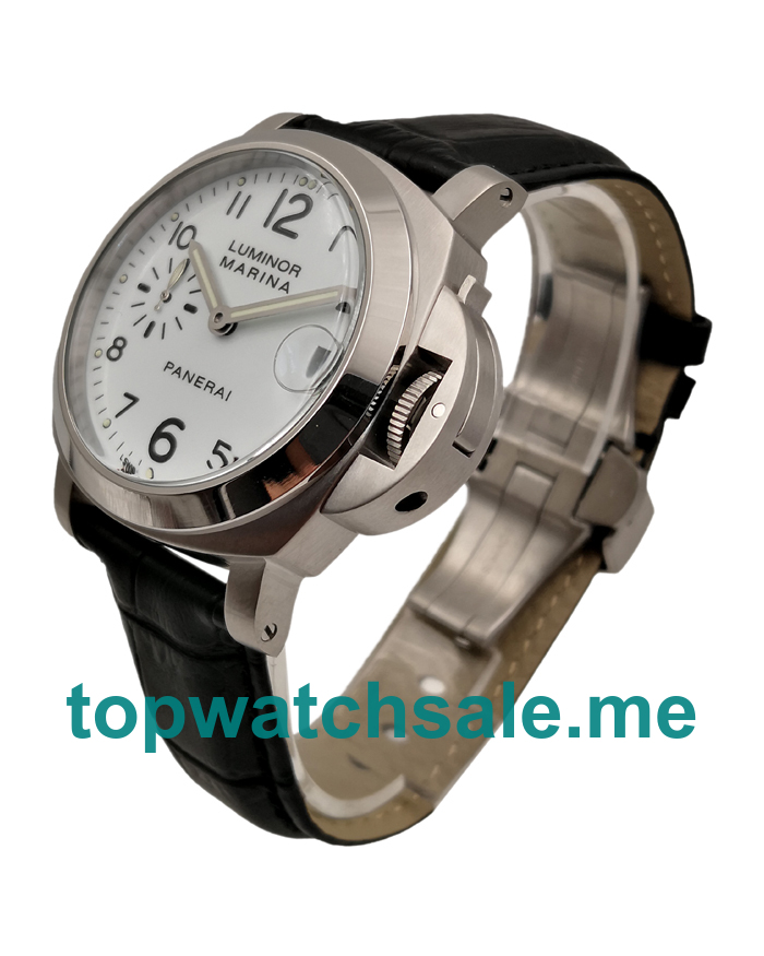UK 49MM White Dials Panerai Luminor Marina PAM00049 Replica Watches