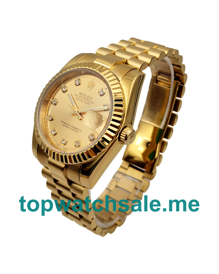 UK 36MM Champagne Dials Rolex Datejust 16238 Replica Watches