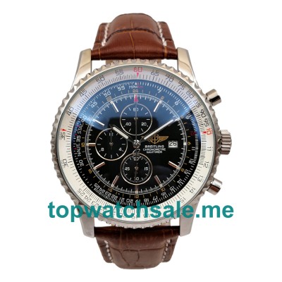 UK 46MM Black Dials Breitling Navitimer World A24322 Replica Watches