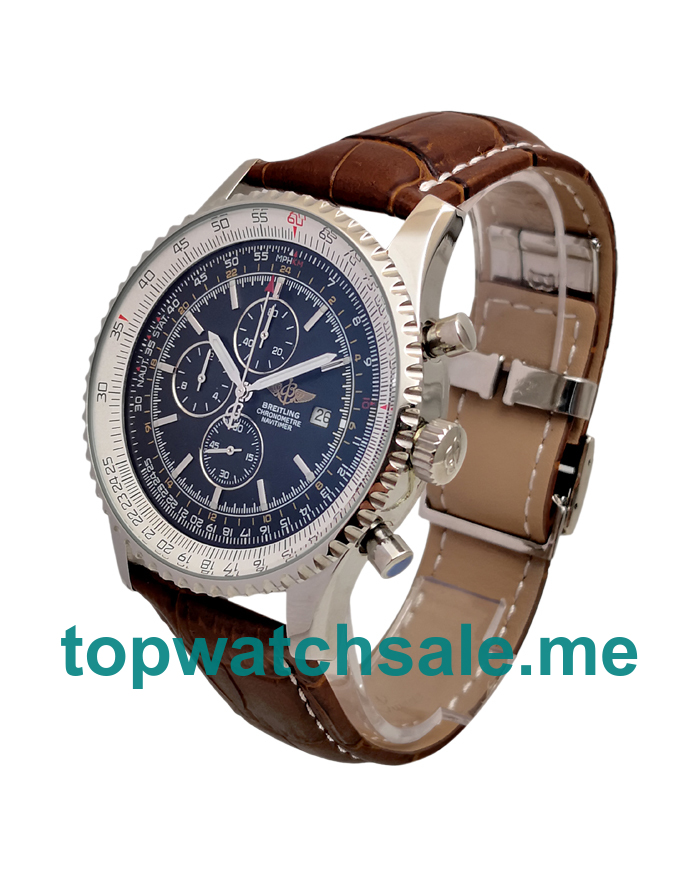 UK 46MM Black Dials Breitling Navitimer World A24322 Replica Watches