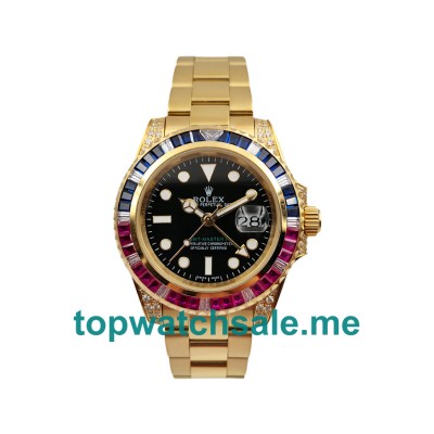 UK 40MM Gold Replica Rolex GMT-Master II 116758 Watches