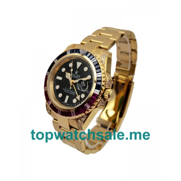 UK 40MM Gold Replica Rolex GMT-Master II 116758 Watches