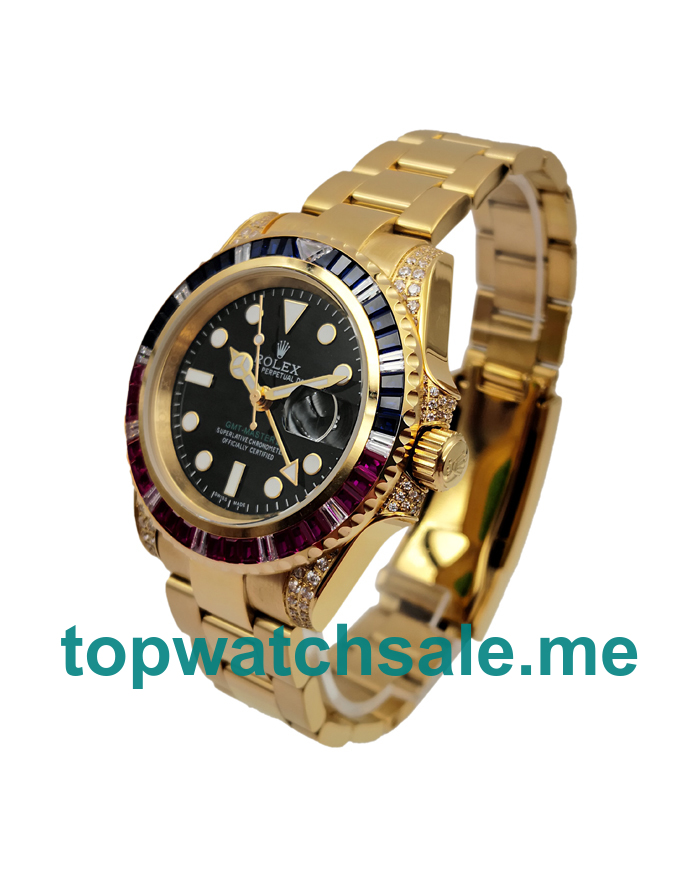 UK 40MM Gold Replica Rolex GMT-Master II 116758 Watches