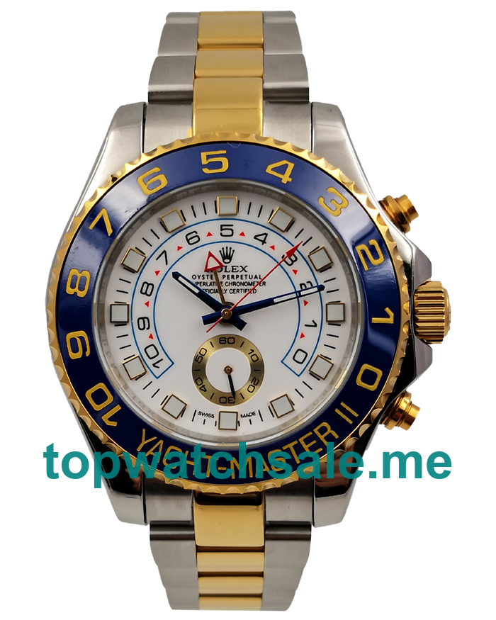 UK 44MM White Dials Rolex Yacht-Master II 116681 Replica Watches