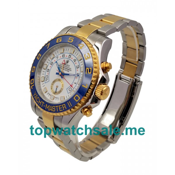 UK 44MM White Dials Rolex Yacht-Master II 116681 Replica Watches