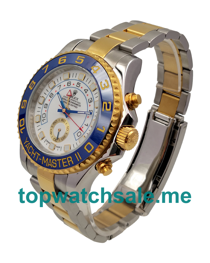 UK 44MM White Dials Rolex Yacht-Master II 116681 Replica Watches