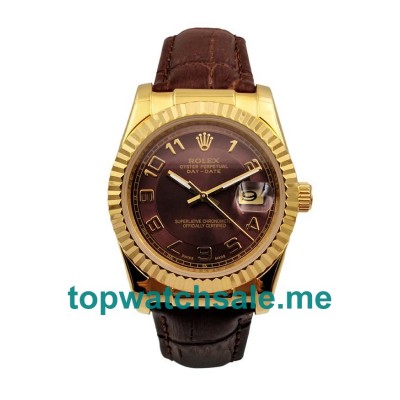UK 36MM Coffee Dials Rolex Datejust 116238 Replica Watches