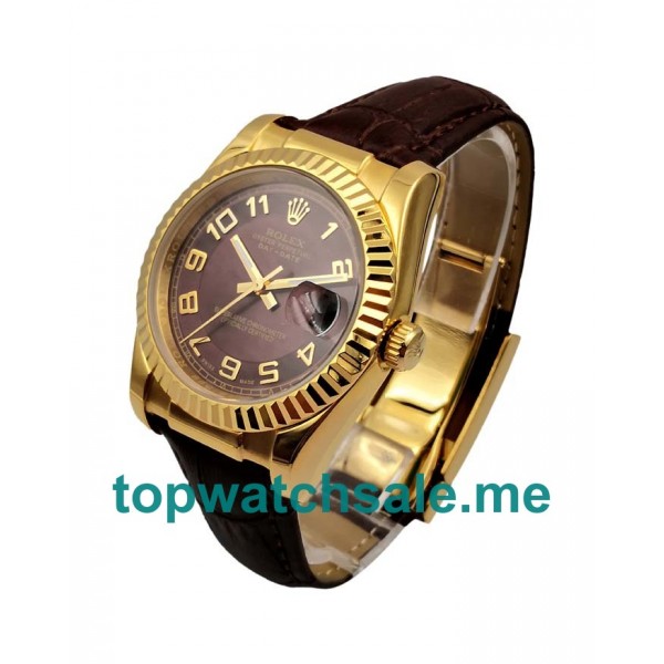 UK 36MM Coffee Dials Rolex Datejust 116238 Replica Watches