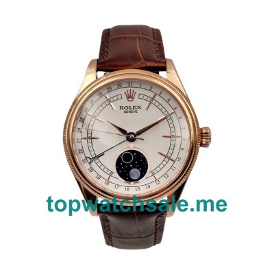 UK 39MM White Dials Rolex Cellini 50535 Replica Watches