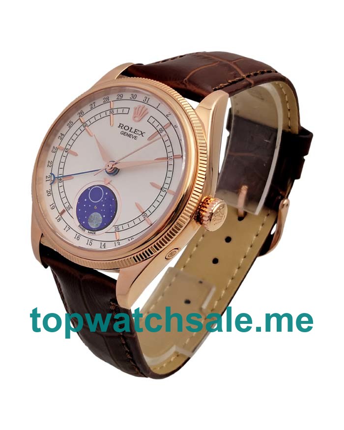 UK 39MM White Dials Rolex Cellini 50535 Replica Watches