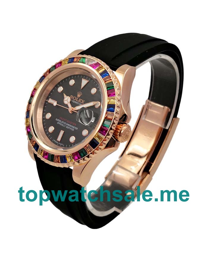 UK 42MM Black Dials Rolex Yacht-Master 116655 Replica Watches